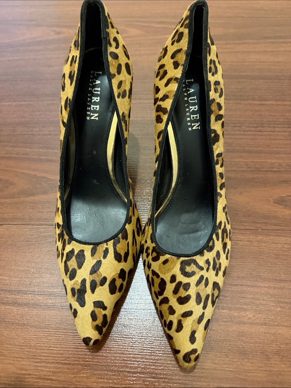 LAUREN Ralph Lauren Leopard-Print Pointed Pumps - Black & Brown